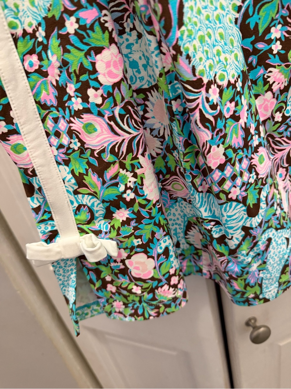 NWT LILLY PULITZER MELA ACTIVE DRESS SIZE L UPF 50+ MULTI CROSSGRAIN ROYAL ZOO - Picture 3 of 15